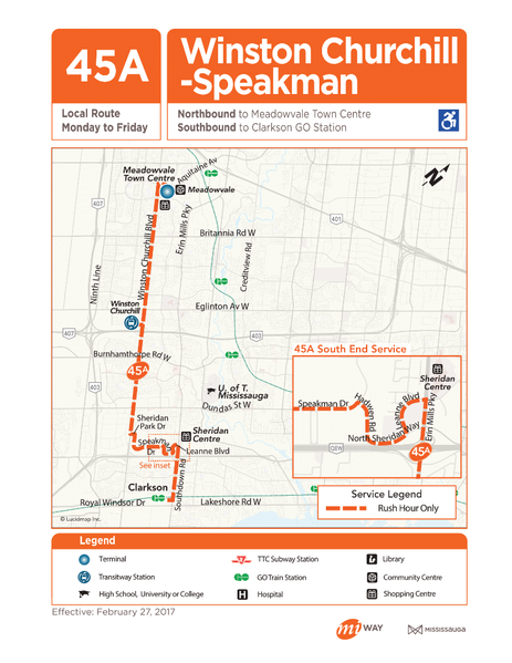 File:MiWay route 45A Winston Churchill map (02-2017).png