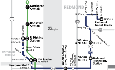 Sound Transit route 542 Map-a.png