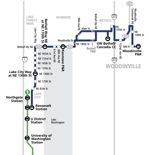 Sound Transit route 522 Map-a.png
